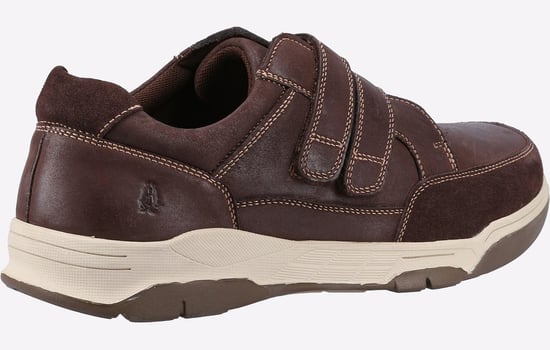 Hush Puppies Fabian Double Strap Leren Bruine Heren Instappers - Image 3