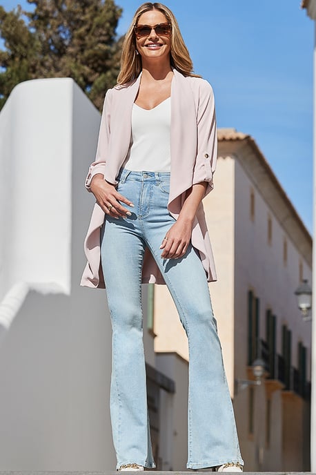 Pink Waterfall Duster Jacket