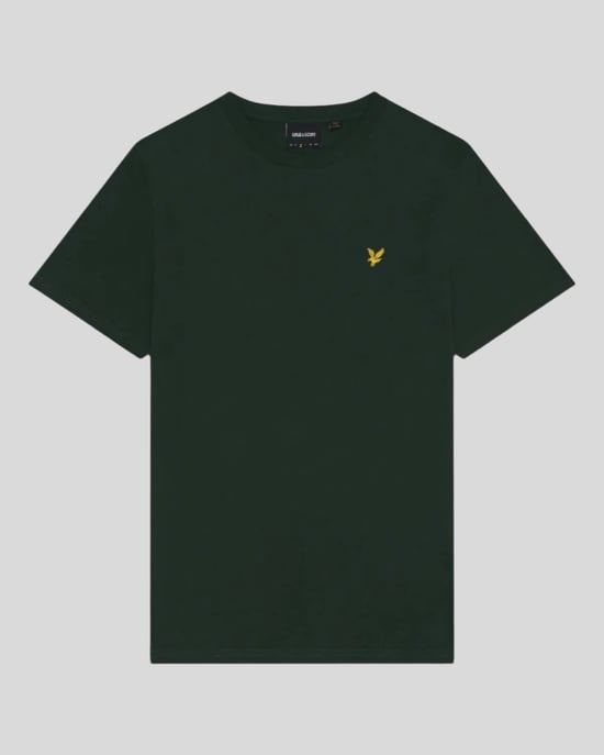Blauwgroen groen T-shirt met Lyle & Scott-logo op de borst - Image 5