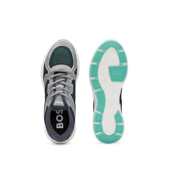 Heren Boss Owen hardlooptrainers in grijs - Image 4