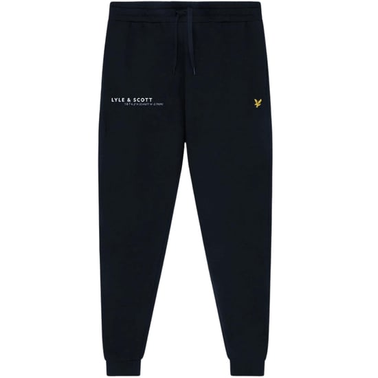 Lyle & Scott marineblauwe joggingbroek met gecoordineerde print - Image 1