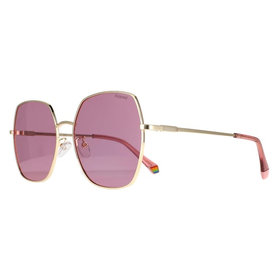 Polaroid Round Womens Gold Pink Pink Polarized PLD 6178/G/S
