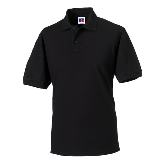 Russell Heren Polycotton Pique Slijtvast Poloshirt (Zwart) - Image 1