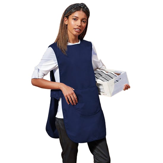 Premier Ladies/Womens Long Length Pocket Tabard (Navy)