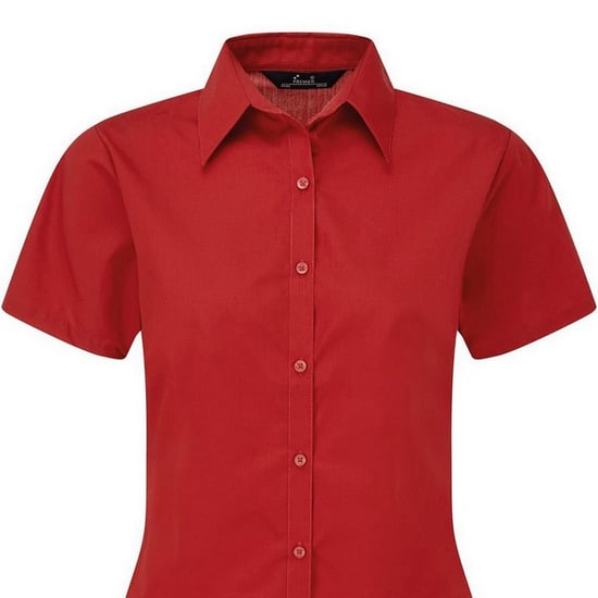 Premier Popeline blouse met korte mouwen / Gewoon werkoverhemd (Rood) - Image 2