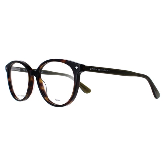 Tommy Hilfiger Round Womens Dark Havana Glasses