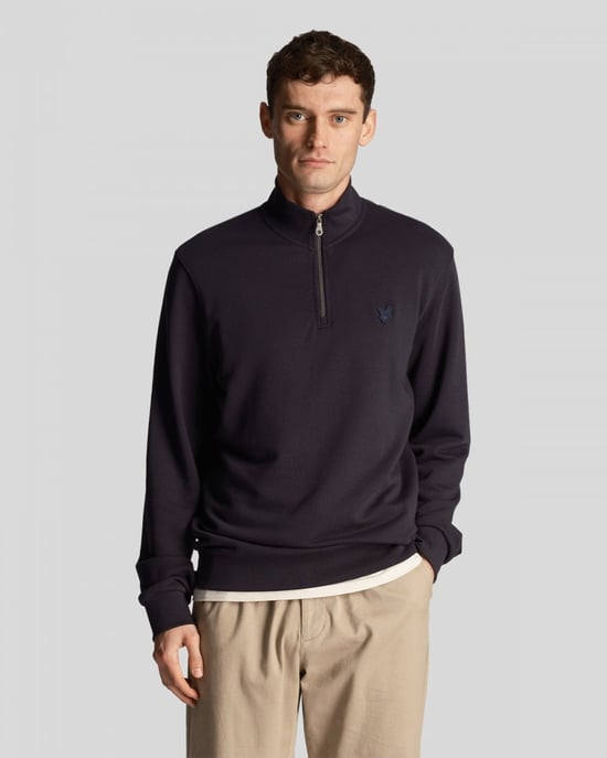 Lyle & Scott 1/4 Zip Sweatshirt - Marineblauw - Image 1