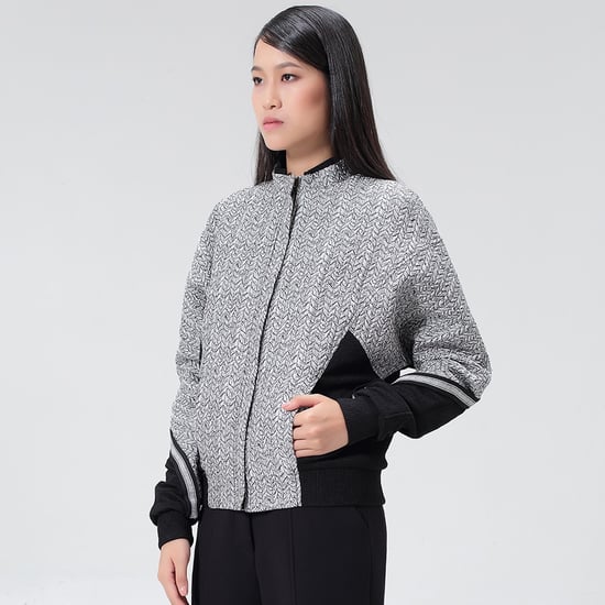 Bi-materiaal Jacquard-jas - Image 3