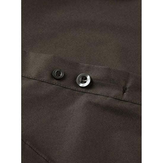 Russell Collectie Heren Lange Mouwen Gemakkelijk Onderhoud Aangepast Shirt (Chocolade) - Image 4
