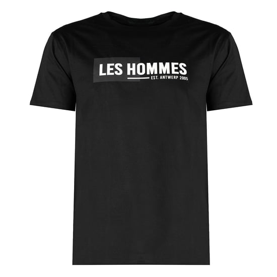 Les Hommes T-shirt Front Logo Men's Black