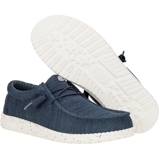 HEYDUDE Wally Stretch Polyester Heren Bootschoenen Navy - Image 3