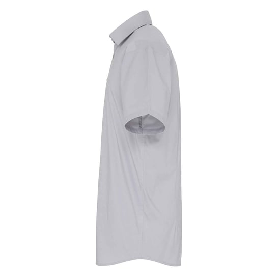 Premier Heren Rekken Pasvorm Poplin Korte Mouwen Shirt (Zilver) - Image 3