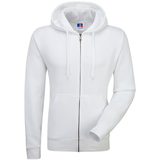 Russell Heren Authentieke Sweatshirt met volledige ritssluiting / Hoodie (Wit) - Image 4