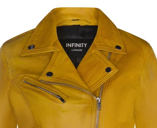 Classic Women's Brando Leather Biker Jacket from Loughton