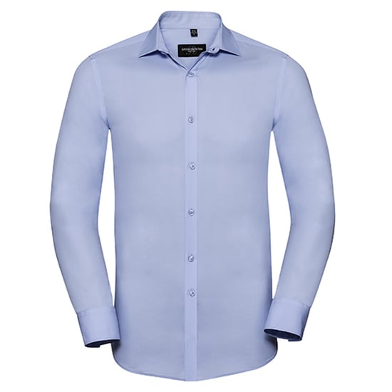 Russell Collection Heren Ultimate Stretch Slim Shirt met Lange Mouwen (Heldere lucht) - Image 1