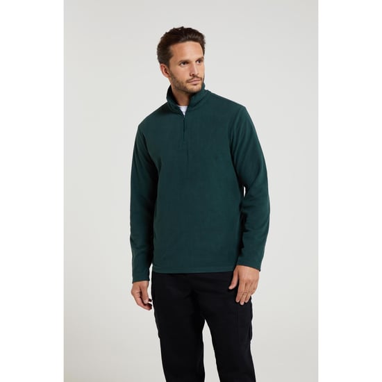 Mountain Warehouse Heren Camber II Half Zip Fleece Top (Donkergroen) - Image 1