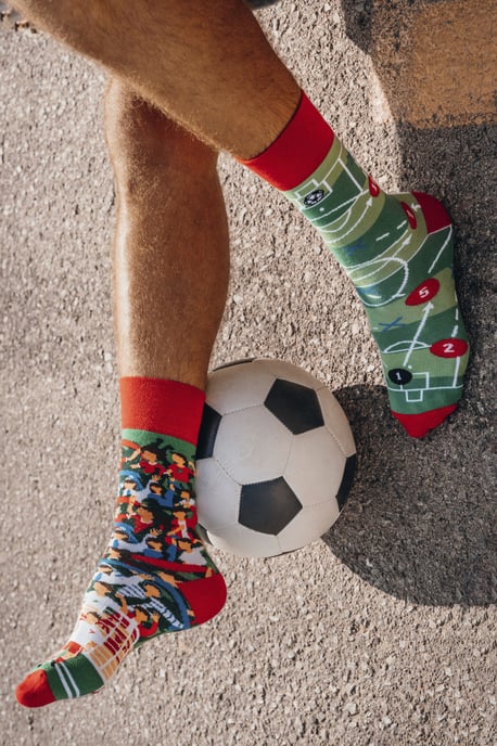 SPOX SOX - Voetbal Crewsokken voor Heren & Dames - Mismatch Voetbalkousen - Voetbal - Image 2