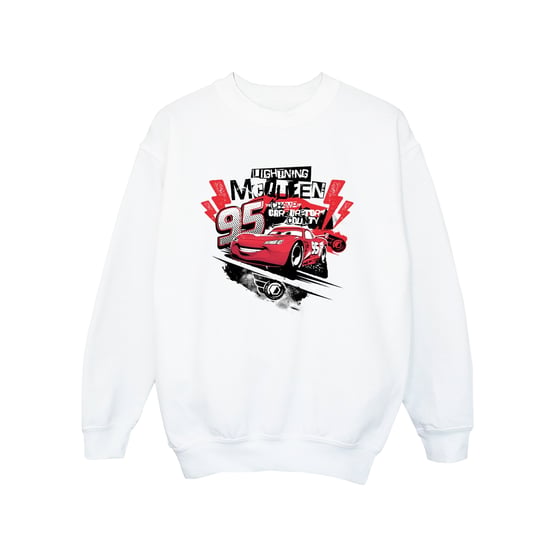 Disney Jongens Cars Bliksem McQueen Collage Sweatshirt (Wit) - Image 1