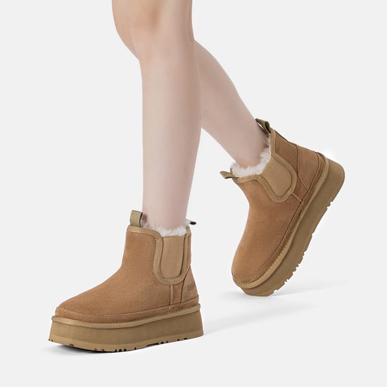 EVER AU Dames Leren Plateaulaarzen Chelsea-Stijl - Shoveler - Image 2