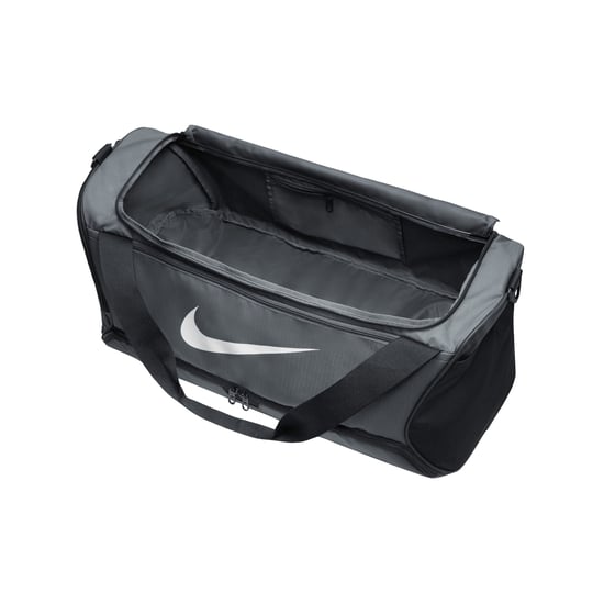 Nike Brasilia Swoosh Training 60L Duffeltas (IJzergrijs/Zwart/Wit) - Image 3