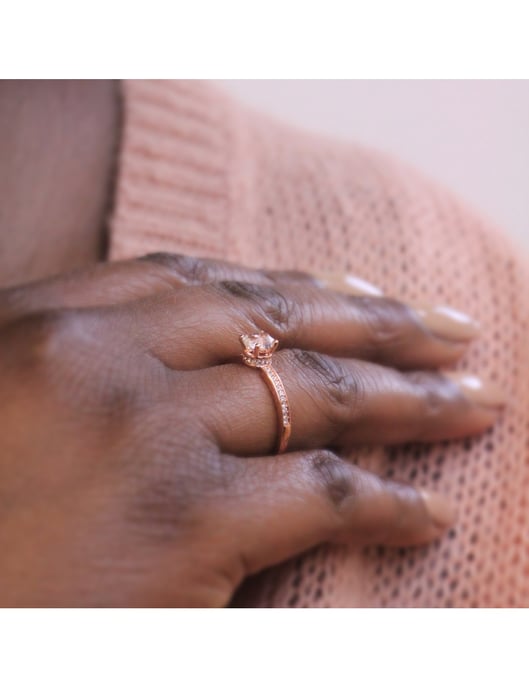Eenvoudige vierkante ring - Oostenrijks kristal - Image 4