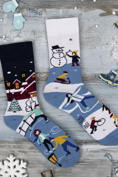 SPOX SOX - Novelty Mismatch Winter Activiteiten Sokken voor Heren en Dames - Winteractiviteiten - Image 2