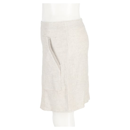 Emporio Armani Suit Miniskirt in Crème Linnen - Image 5