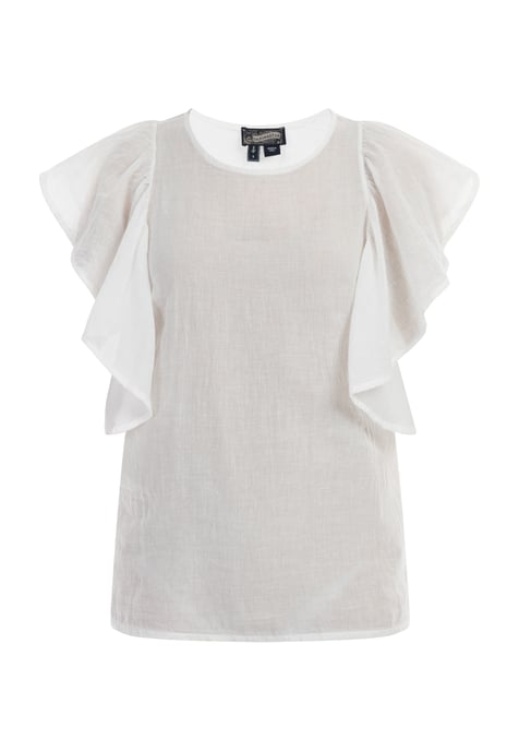 Dreimaster Blouse shirt Dames wolwit - Image 1