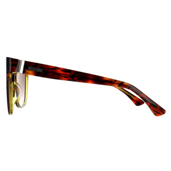 Moschino Vierkante Dames Havana Geel Bruin Verloop Zonnebril - Image 3