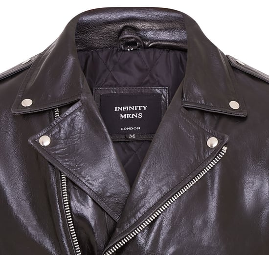 Mens Cow-Hide Black Biker Brando Jacket - Pargas