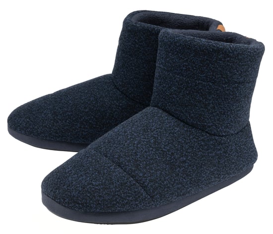 Heren Binnenboot Slippers | Dunlop | Geheugenschuim | Thuis Kamer Slaapkamer | Harde Zool | Geweldig Cadeau voor Hem - Marineblauw - Image 1