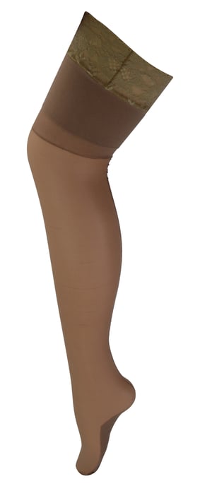 Hoog getailleerde doorschijnende panty voor dames glanzend - Naakt / Naakt - Image 1