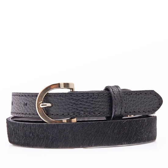 Womens Black Leather Belt 