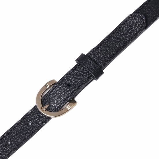 Womens Black Leather Belt 