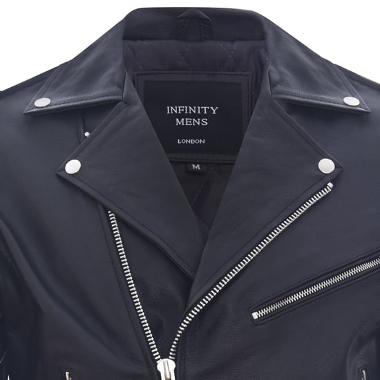 Leather Brando Biker Rock Motorcycle Hide Jacket
