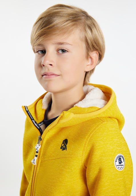 Schmuddelwedda Gebreide fleeceblouse Jongens Donkergeel gemêleerd - Image 5