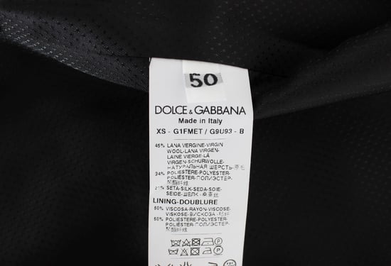 Dolce & Gabbana Black Striped Wool Silk Vest