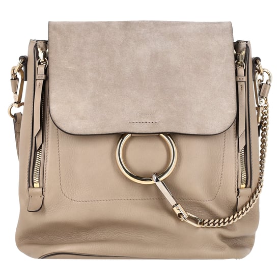 Chloé Faye Rugzak in Beige Leer en Suède - Image 1