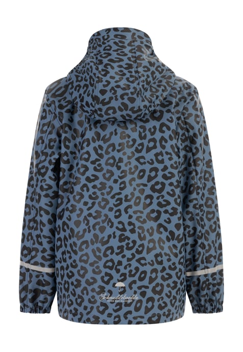 Schmuddelwedda Regenjas Meisje Blauw grijs zwart Leeuw - Image 3