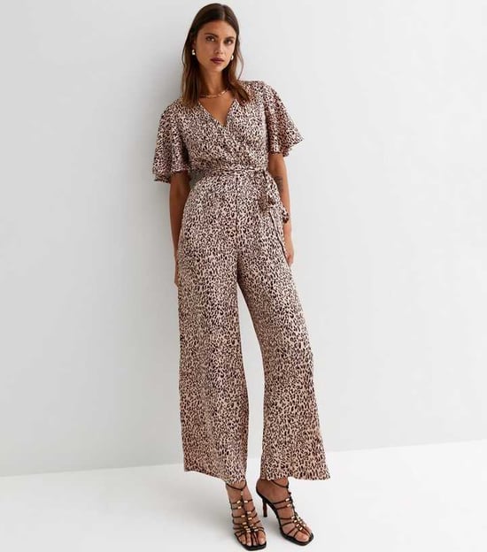 Satijnen Dieren Engel Mouwen Wikkel Jumpsuit - Image 2