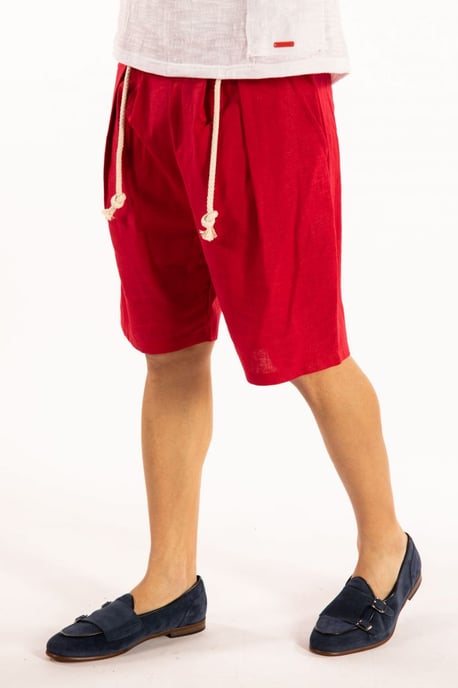 Takeshy Kurosawa Shorts Lino Men's Red