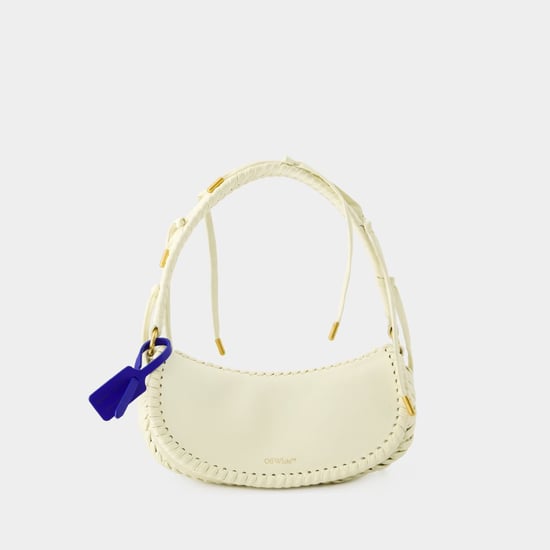 Edge Weaving Schoudertas - Off White - Leer - Beige - Image 1