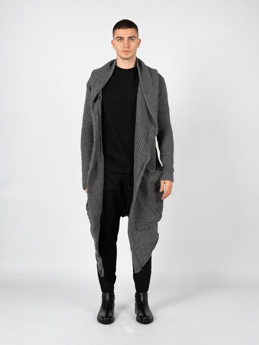 La Haine Iside Us Cardigan Unisex-LM056 Vrouw Grijs - Image 4