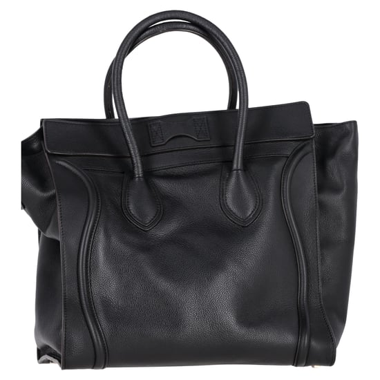 Celine Geroemde Schouder Luggage Tote Tas in Zwart Leder - Image 3