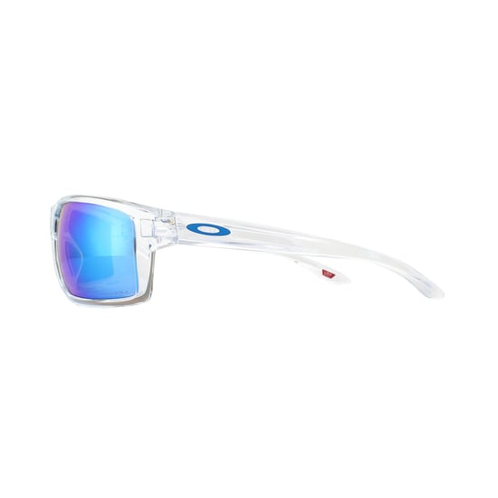 Oakley Wrap Mens Polished Clear Prizm Sapphire Sunglasses