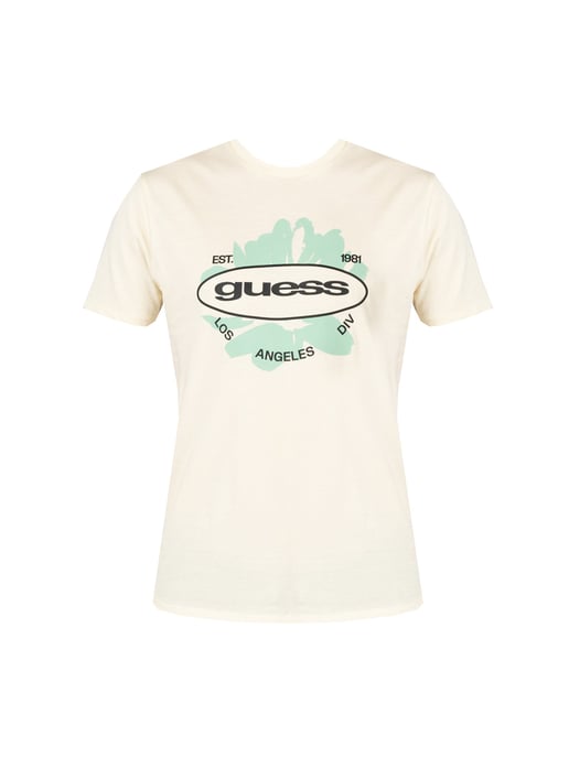 Guess T-Shirt LA Logo Mannen geel - Image 1