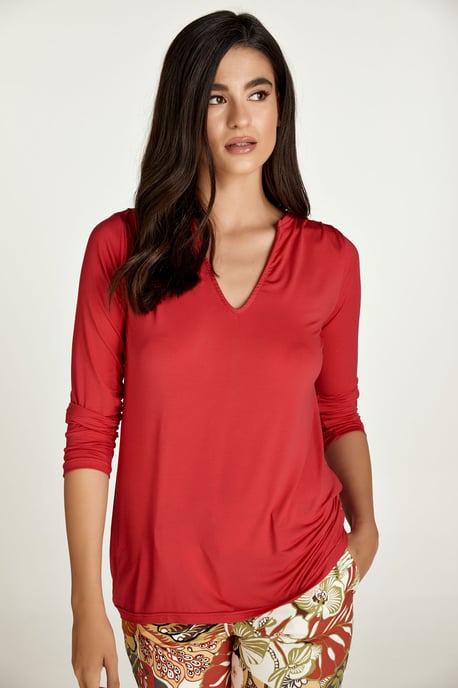 Rode Jersey V Hals Top - Image 3