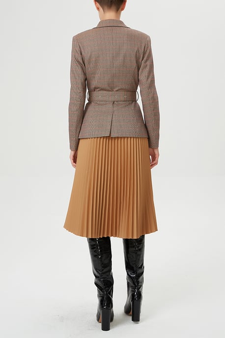 Geplooide rok en contrasterende elastische taille - Image 5