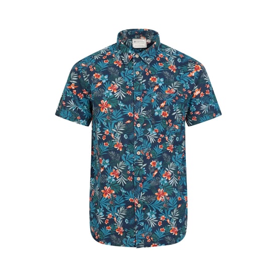 Mountain Warehouse Overhemd met korte mouwen voor heren Tropical Floral (Marine) - Image 1