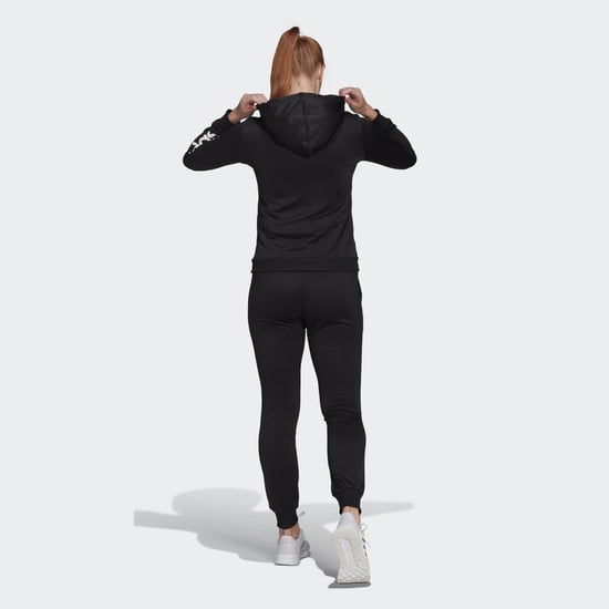 Women's adidas Essentials Logo French Terry Tracksuit in Black-White - Image 2